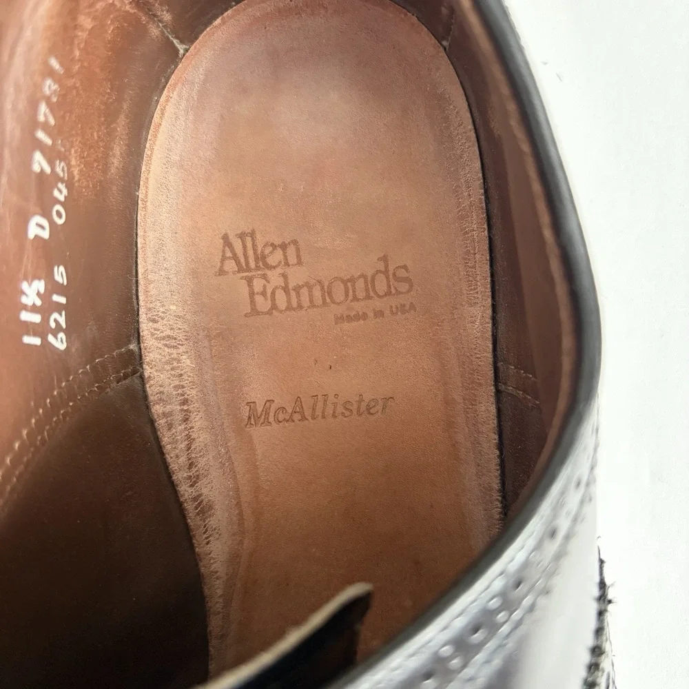 Allen Edmonds McAllister Brogue Wingtip Dress‎ Shoes Men's 11.5 D Black Classic
